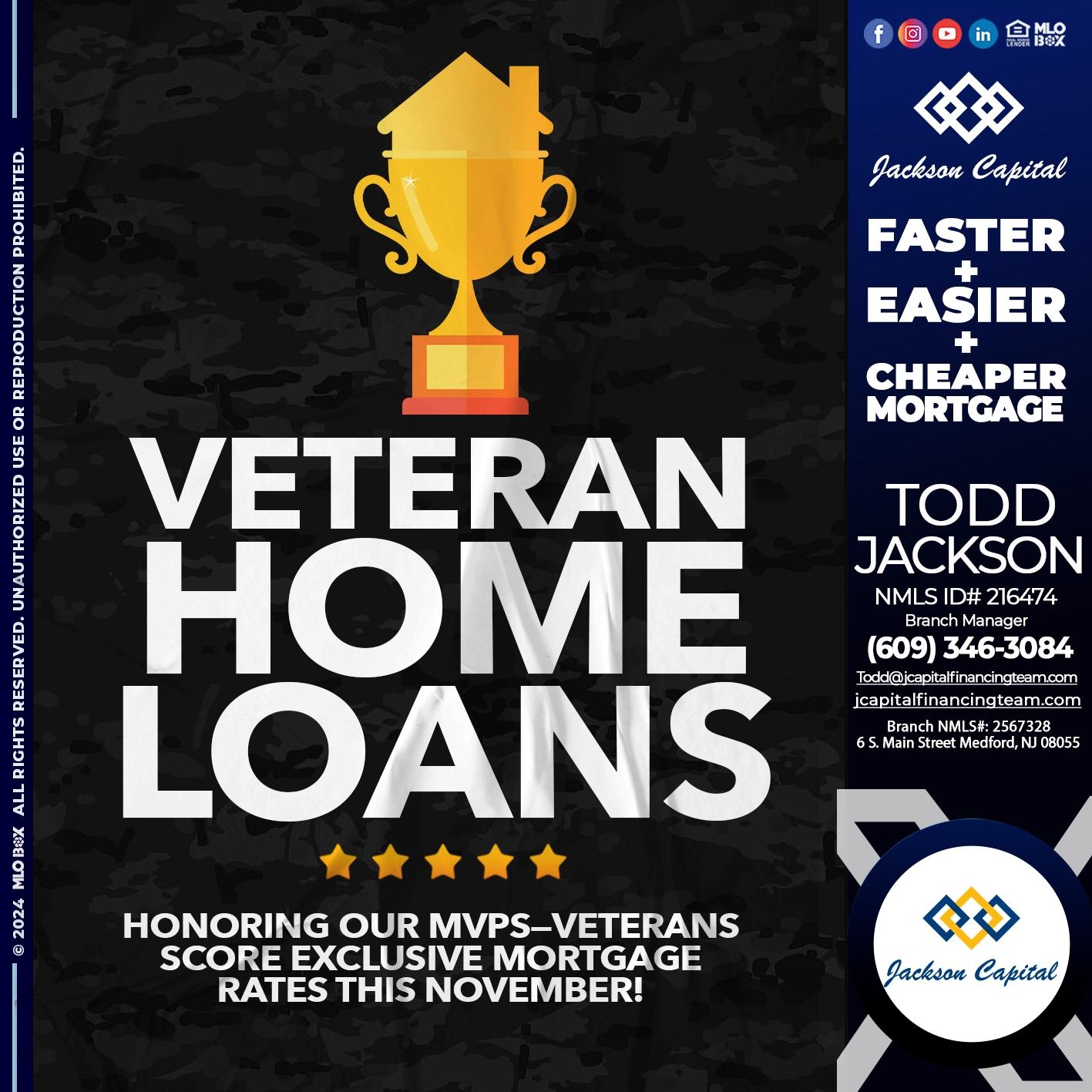 VETERANS HOME LOANS - Todd Jackson - Mortgage Loan Officer